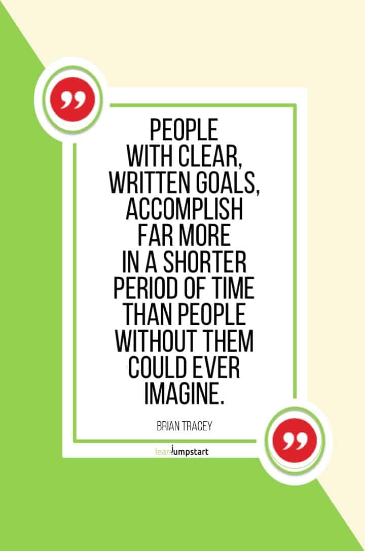 write down goals