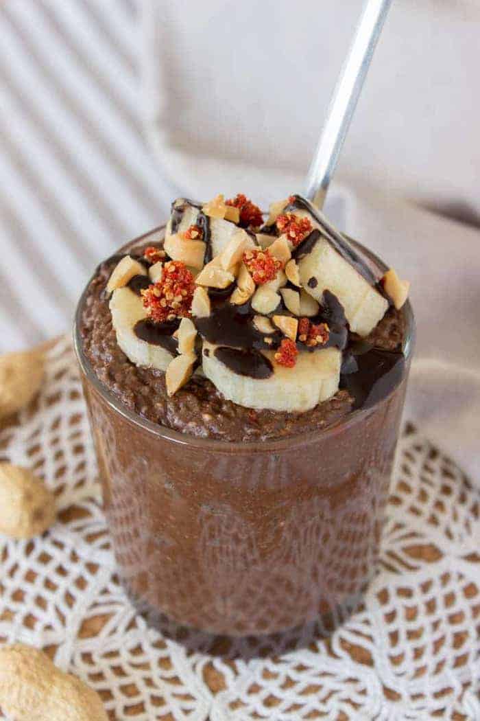 Chocolate Peanut Butter Chia-Seed Pudding