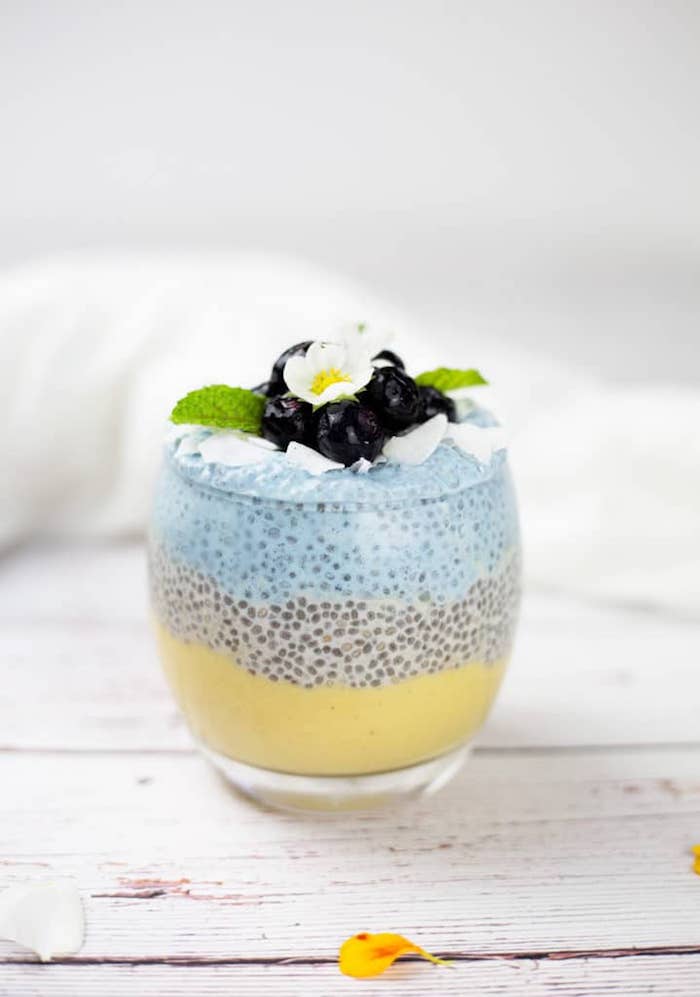 Mango blueberry Chia Parfait