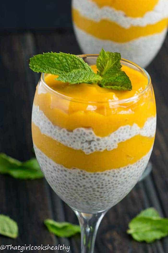 Mango chia seed pudding