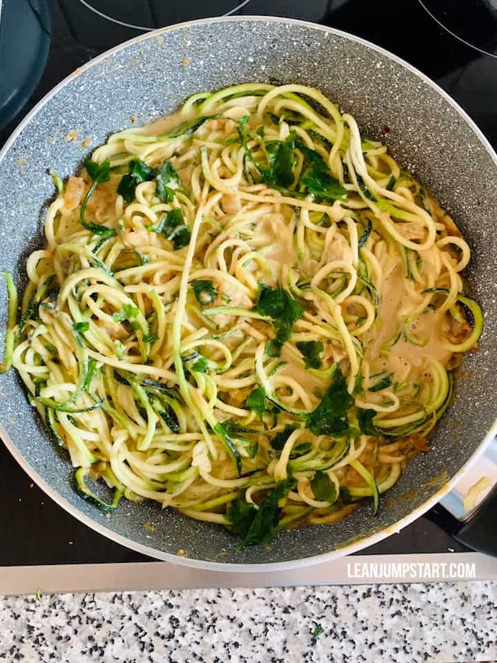 ready dish sprinkled with parsley